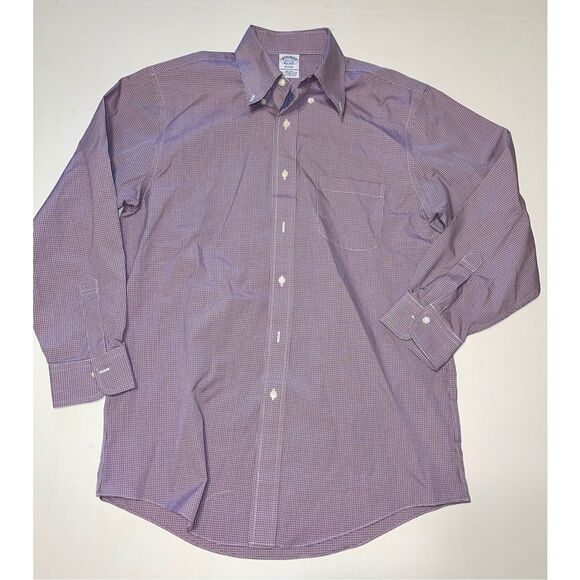 Brooks Brothers Shirt Mens‎ 15.5-32 Red Stripe Long Sleeve Button Cotton - Picture 3 of 6